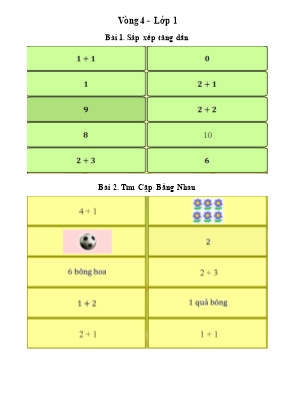 Đề luyện thi Violympic môn Toán lớp 1 vòng 4 - Năm học 2016-2017